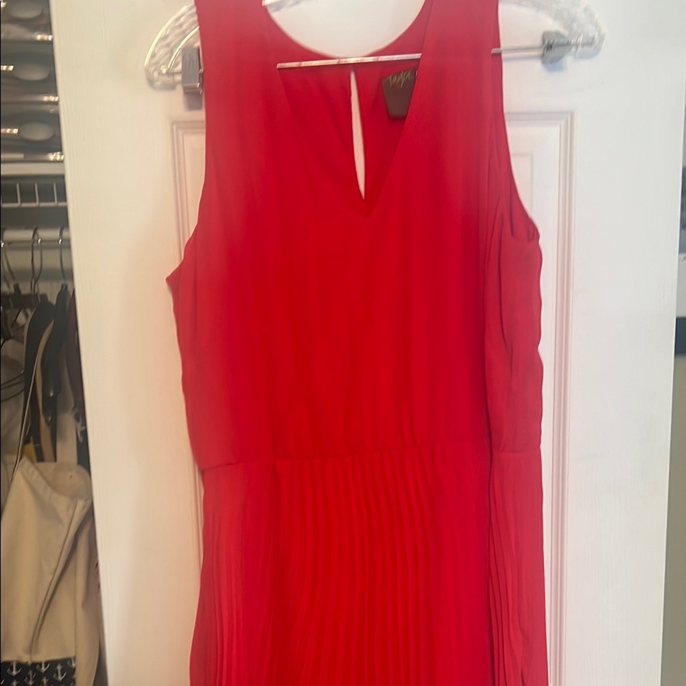 Taylor Red Maxi Dress V-Neck Sleeveless